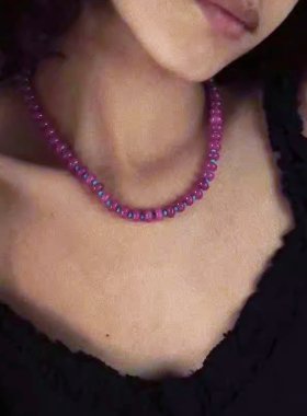 天然石天然石锁骨链女式小众设计