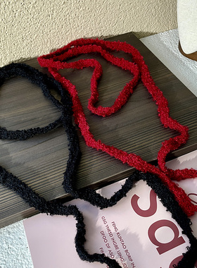 针织choker秋冬个性小围巾毛绒