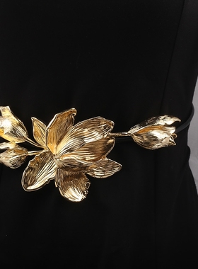 合金合金女式小香风夸张