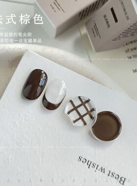 小颖美甲新款法式流平胶秋冬百搭棕色网红爆款显白热销甲油胶