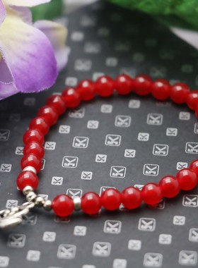 diy小天鹅吊坠佛珠饰品红玉髓