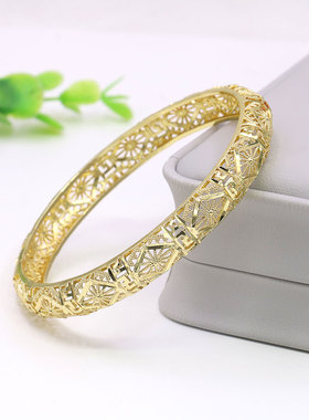 仿真黄金色手镯手链手饰保色沙金