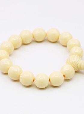 蜜蜡手串油菜花树脂佛珠圆珠文玩