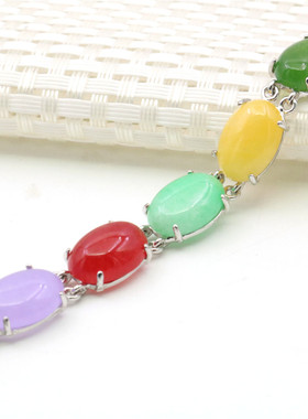 翡翠绿镂空合金未镶嵌送妈妈手串