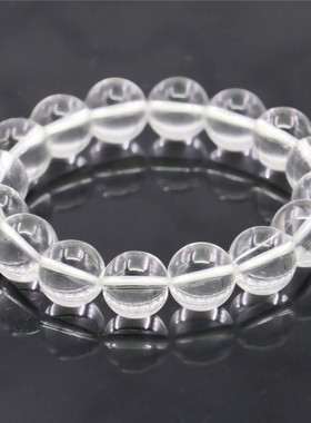 纯天然男女款单圈透明白色佛珠