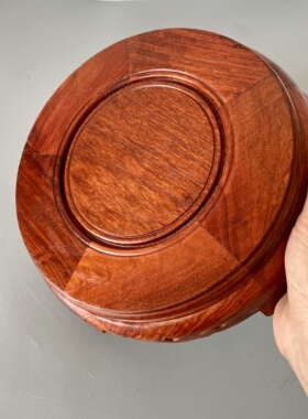 红木花盆底座实木圆形高脚雕花鱼缸奇石花瓶工艺品中式摆件底座