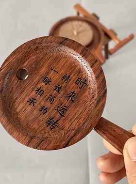 缅花时来运转民俗装饰品石磨农具微缩模型酒店民宿客厅玄关摆件