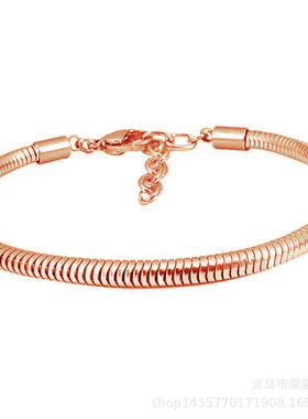 金色银色玫瑰金色不锈钢基础链蛇链 龙虾扣手链 DIY蛇骨链手链女