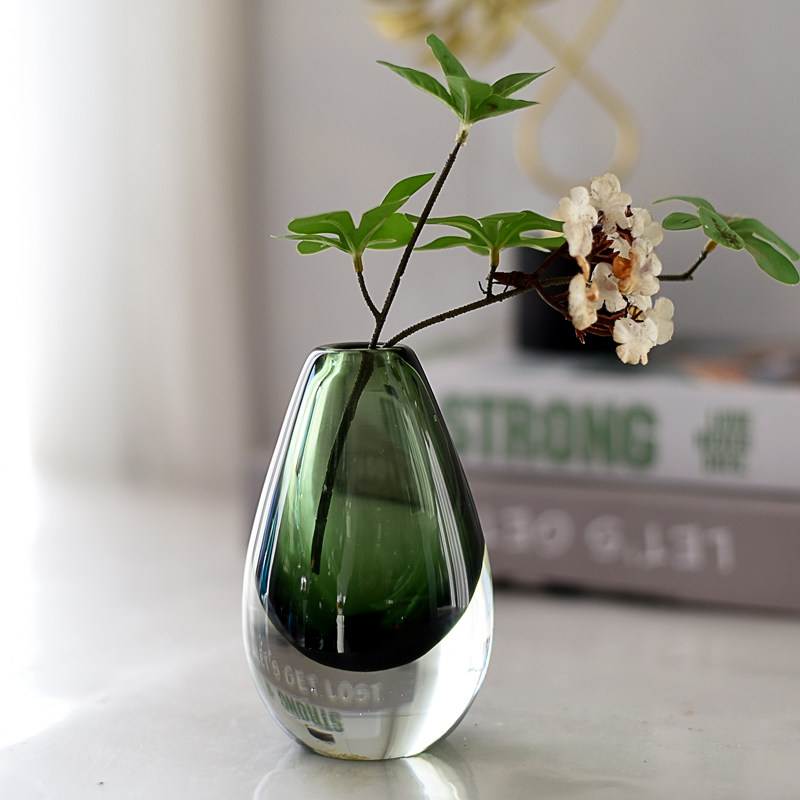 水滴创意现代简约彩色小号玻璃花瓶摆件咖啡厅茶屋桌面装饰品水培,淘宝优惠券,粉丝福利购,淘宝优惠卷
