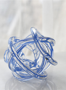 雏禾玻璃装饰摆件现代抽象装饰品