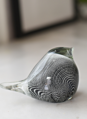 123雏禾外贸出口欧美玻璃小鸟摆件家居装饰品桌面摆件瑕疵品品E2