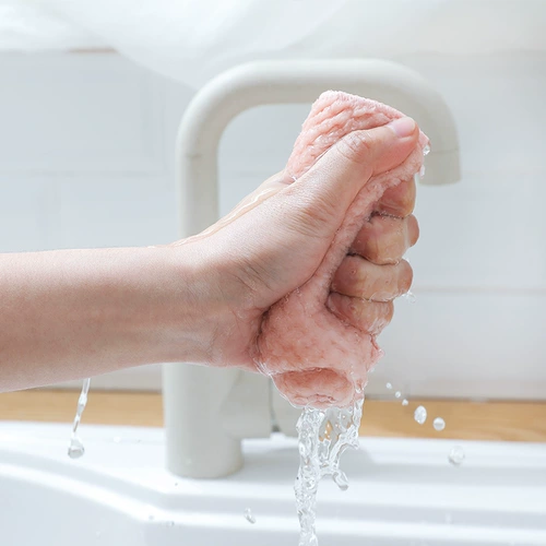 Rags Plain Coral Velvet Pada Полотенце сильное водопоглощение, царапает полотенце для рук кухни по уборке маленького квадратного шарфа