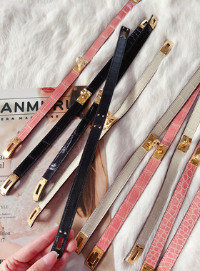 D家早春美物新品 超美高端奢华天然鳄鱼皮手环手链双圈女