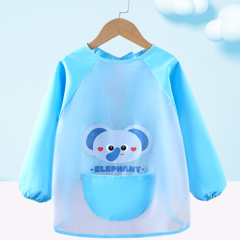 儿童罩衣中大童画画衣宝宝反穿衣绘画护衣幼儿园围裙防水吃饭围兜,淘宝优惠券,粉丝福利购,淘宝优惠卷