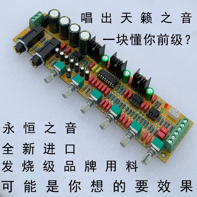 永恒之音原装家用户外发烧HIFI前置音调板卡拉OK话筒混响K歌前级 - 图1