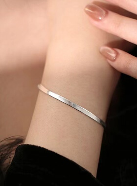 925纯银蛇骨宽面手链女手饰个性简约闺蜜学生礼物闺蜜爆款