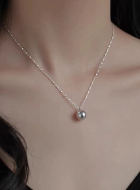 925纯银珍珠项链女款2024新款爆款锁骨链高级感轻奢颈链