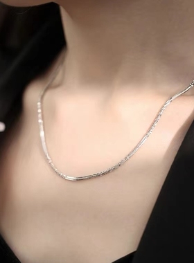 925纯银女意大利菜花扭绳链