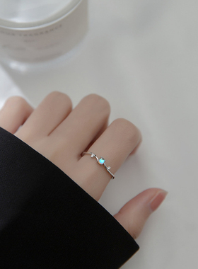 S925纯银开口戒指女2022年新款潮小众设计时尚个性轻奢高级感