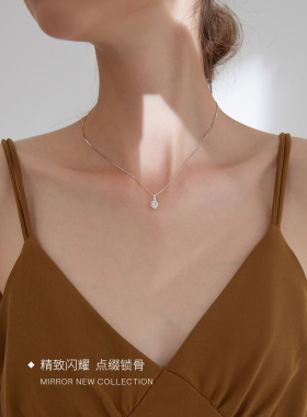 小巧单颗闪钻ins冷淡风锁骨链