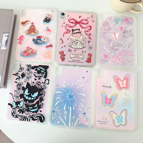 镭射彩绘ipad11保护壳平板air7保护套适用mini7/6苹果pro11气囊防摔air654软壳ipad10可爱海獭89代10.2寸全包 - 图3