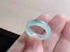 Burmese natural jade A-grade ice seed floating flower ring No. 12 16.2-5.7-3.2mm, smart colors