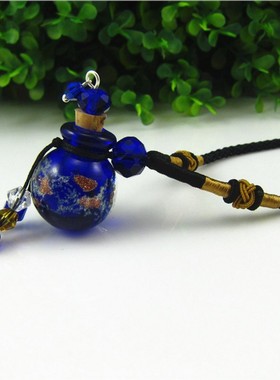 夜光琉璃香薰精油小瓶子毛衣链