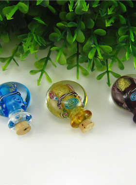 diy琉璃香薰小瓶子吊坠