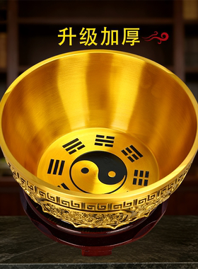 铜聚宝盆连年有余聚宝盆桌面摆件