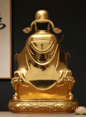 纯黄铜文昌帝君神像摆件家居供奉