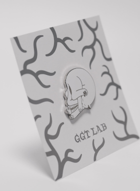 GGT LAB [猫X骷髅] 金属胸针 徽章冰箱贴 原创设计 可爱恶搞
