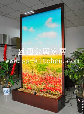 中式风背景墙加湿器摆件家居装饰