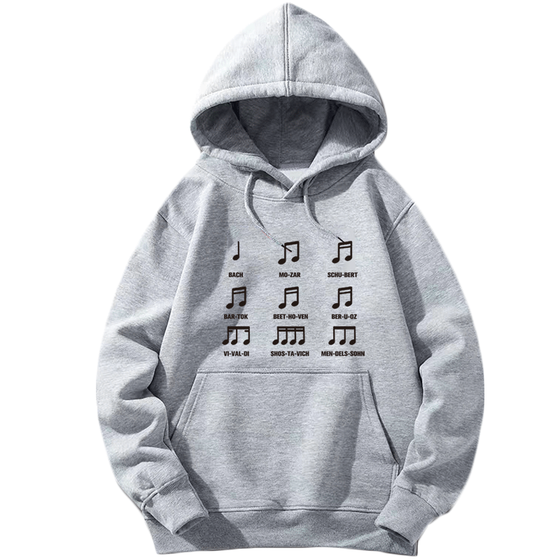 字母音乐家作者插画五线谱音符卫衣 韩督卫衣