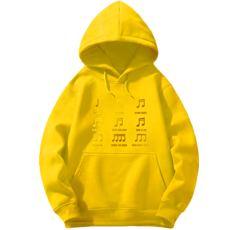 字母音乐家作者插画五线谱音符卫衣 韩督卫衣