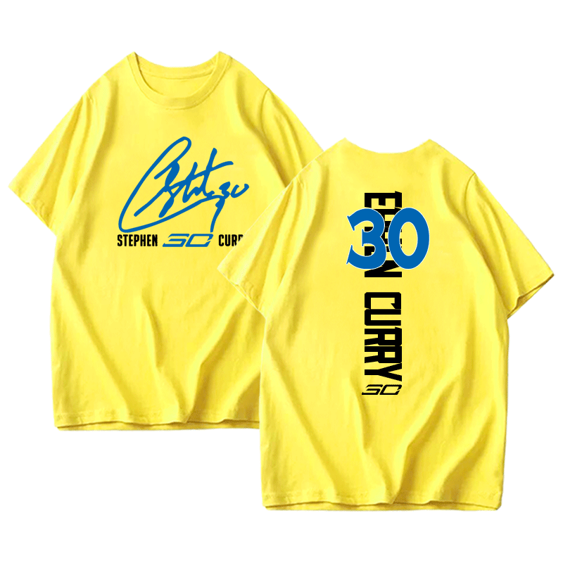 库里男勇士队30号篮球宽松t恤衫 韩督T恤