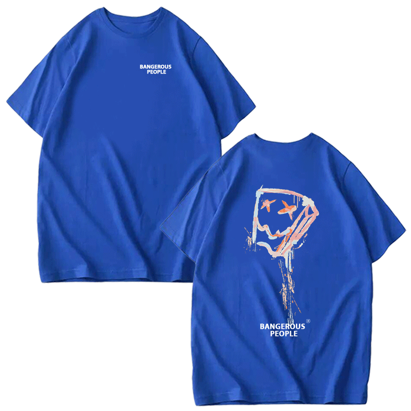 薛之谦dsp泼墨彩色纸袋人t恤衫 韩督T恤