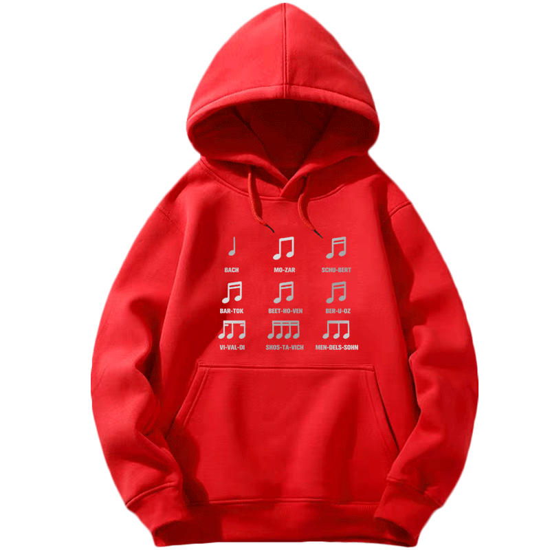 字母音乐家作者插画五线谱音符卫衣 韩督卫衣