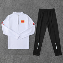 Semi-zip long sleeve tracksuit Autumn winter training Sports Contest Sports raw training Autumn Winter Speed Dry Training Pants