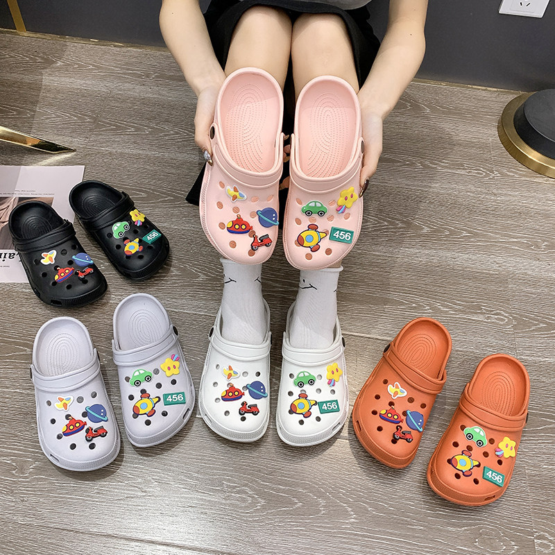 可外穿百搭洞洞鞋女士新款小清新低跟防滑情侣款夏季包头男凉拖鞋,淘宝优惠券,粉丝福利购,淘宝优惠卷