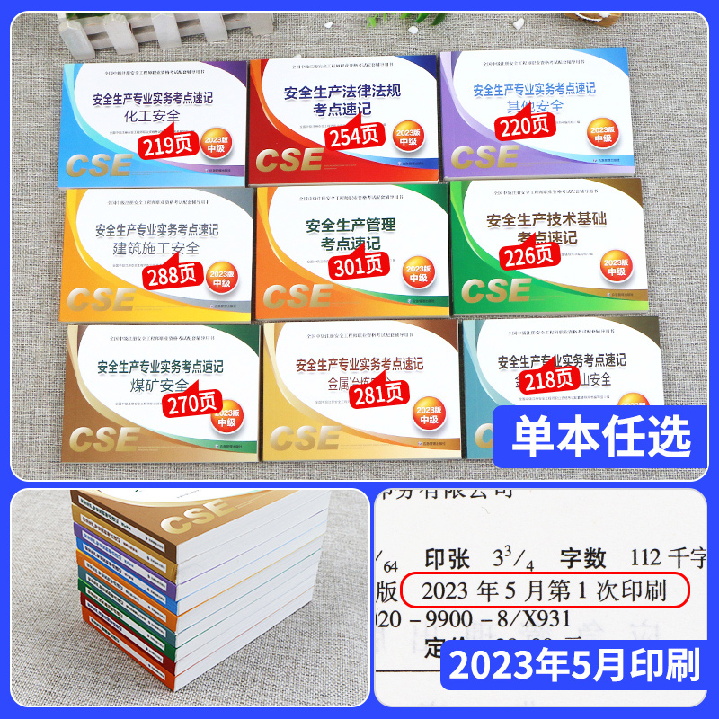 考点速记官方备考2024年中级注册安全师工程师教材配套掌中宝典口袋书注安师其他化工建筑金属冶炼煤矿山技术基础法律法规生产管理 - 图0