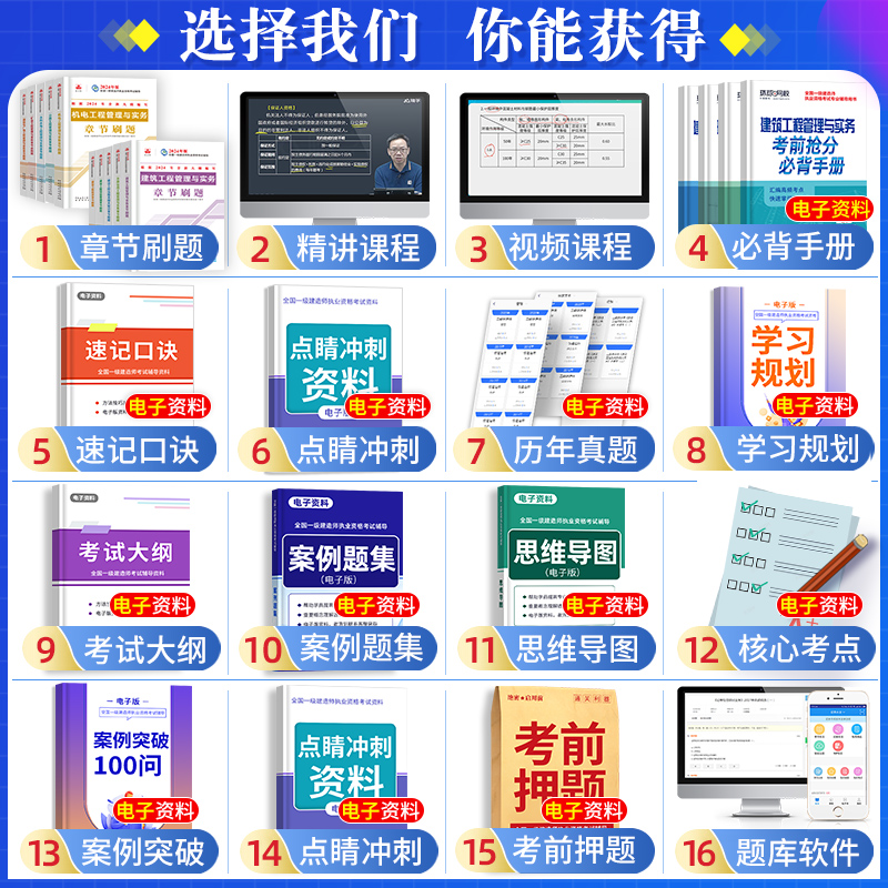 一建复习题集章节刷题建工社2024年官方一级建造师教材配套章节练习题库建筑实务市政机电公路水利案例法律法规工程经济项目管理-图1