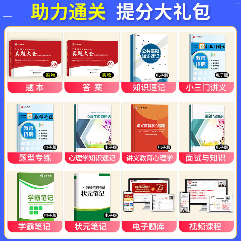 山香教育2024年广东省教师招聘考试历年真题精解60套试卷中小学招教考编特岗广州深圳中山珠海惠州河源湛江云浮汕头茂名刷题库 - 图0