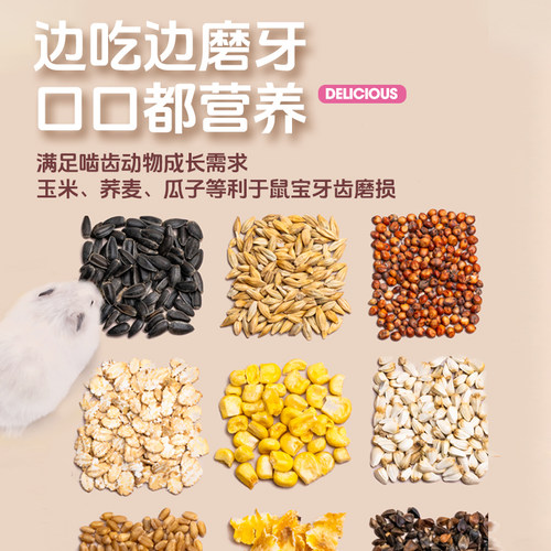 宠尚天仓鼠粮食金丝熊主粮营养专用食物面包虫干专用品大全非饲料 - 图0