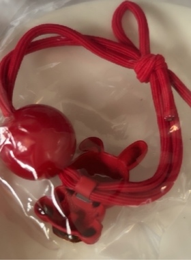 新年红发绳金属发绳兔子元宝