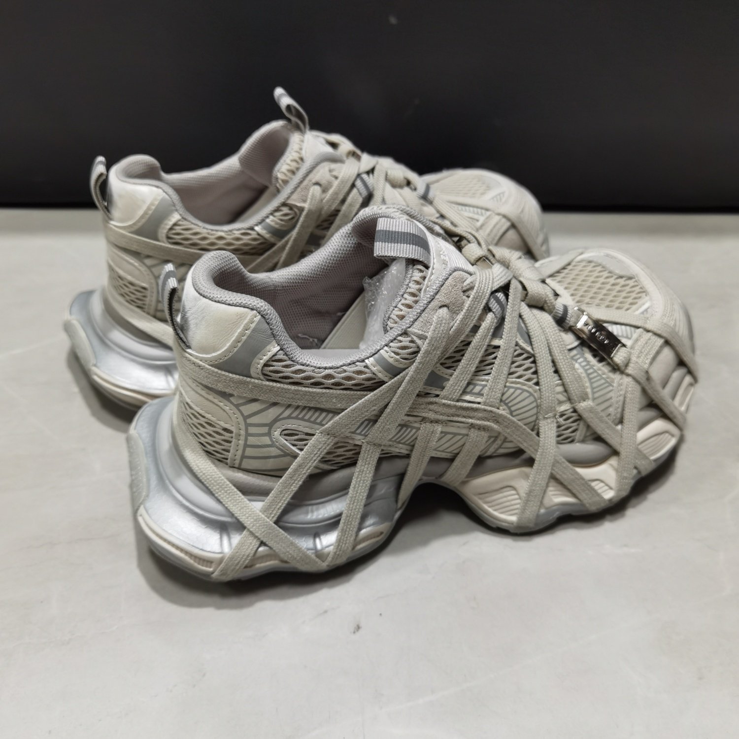 欣源家潮流交叉绑带老爹鞋女26年春季新款增高透气运动休闲鞋百搭,淘宝优惠券,粉丝福利购,淘宝优惠卷