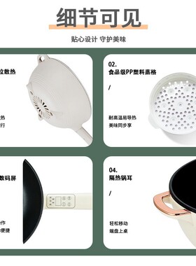 跨境6L电炒锅家用一体式