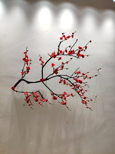 仿真梅花树干树枝装饰墙面壁挂落地吊顶店铺活动摄影场景枯树摆件 - 图2