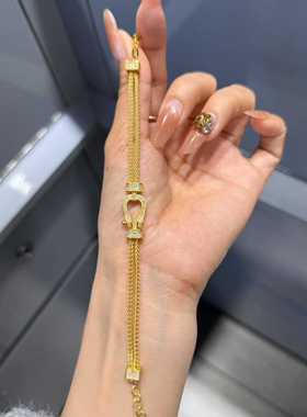 足金999爆款马蹄扣手链水贝黄金2026新款送礼物送朋友