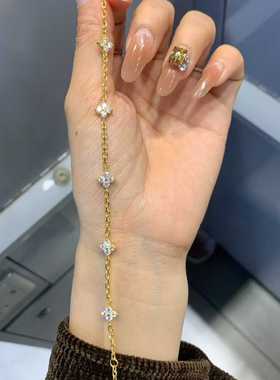 足金999黄金手链镶钻手链水贝爆款手链2026新款