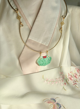 葫芦璎珞古风项圈仿玉如意锁百搭